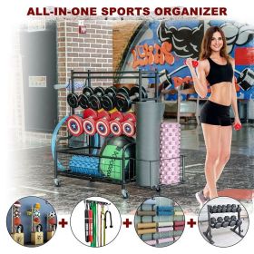 1 piece removable golf equipment storage rack basketball dumbbell roller sports gym storage rack